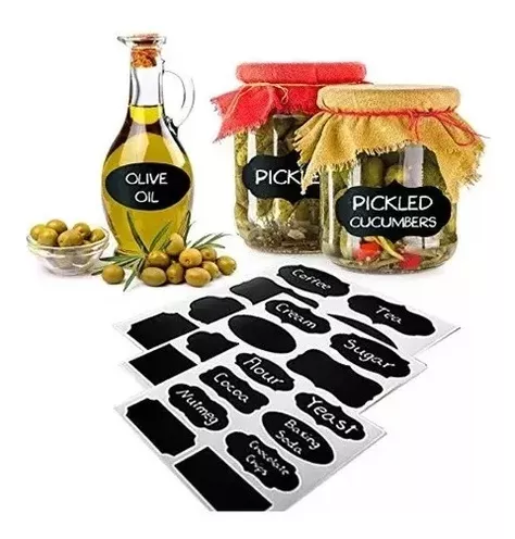 Vinilos Para Botellas Kiq Pizarra Etiqueta 16 Piezas-0