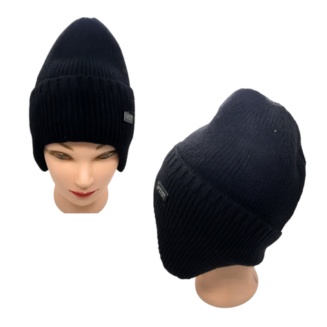 Gorro Beanie De Lana Adulto Con Cubre Orejas Unisex Negro-0