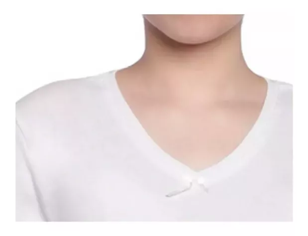 Camiseta Mujer Algodón Blanca Manga Larga-2