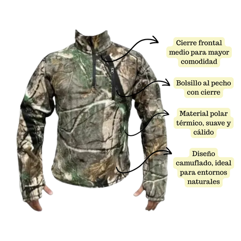 Poleron Con Cierre Hombre Poleron Hombre Poleron Polar Caza-3
