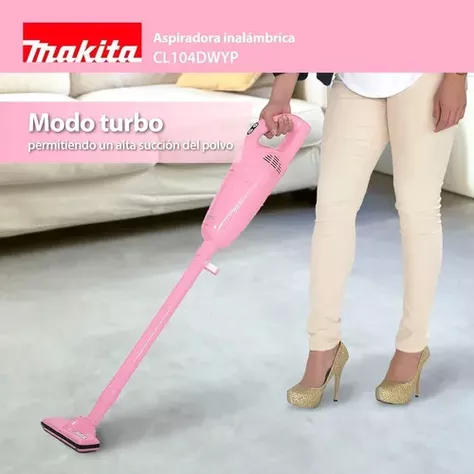 Aspiradora inalámbrica 12v Makita CL104DWYP Con batería-2