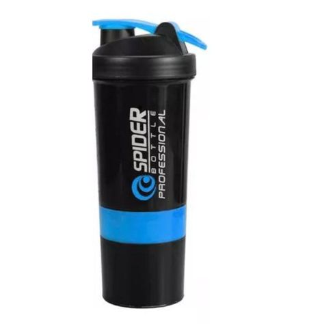 Shaker Botella Mezclador Batidos Proteina 500ml Fitness Gim - Azul-0