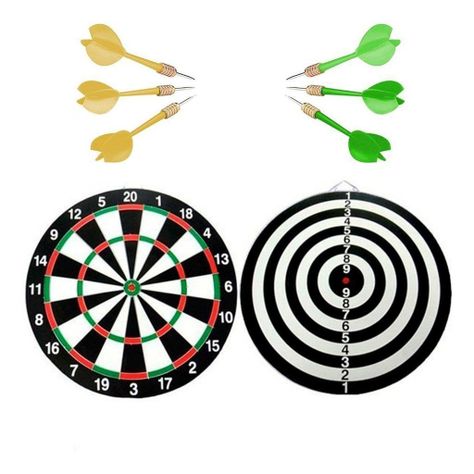 Set Tablero De Dardos-Tiro Al Blanco 40CM+6 Dardos-2
