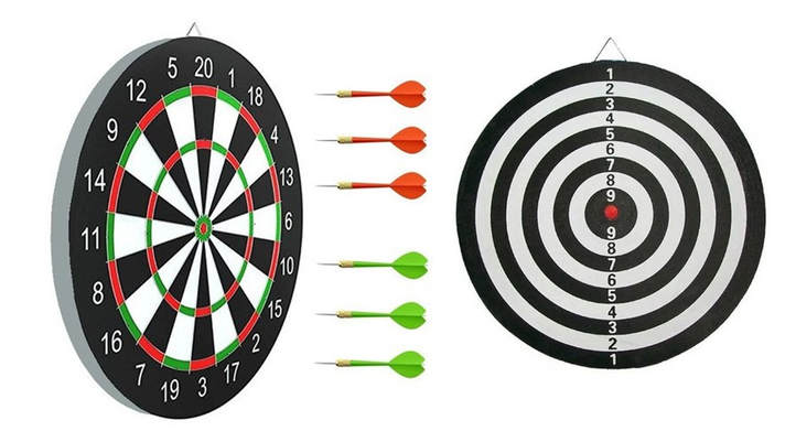 Set Tablero De Dardos-Tiro Al Blanco 40CM+6 Dardos-1