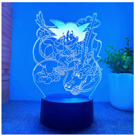 Lámpara Escritorio Dragon Ball Z Goku Shenron 3d Led-1