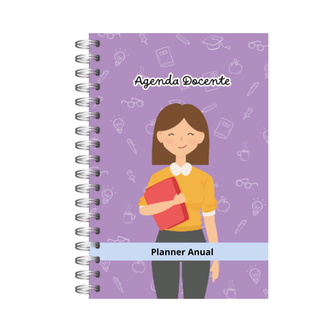 Agenda docente profesora Anual Papelería Personalizada 11-0