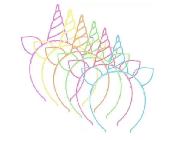 Pack 12 Cintillos Unicornio Niñas Unisex Peinados Peluquería-0