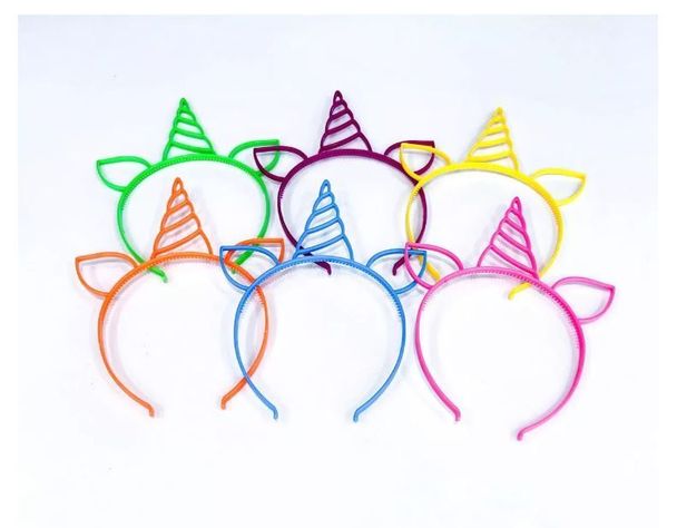 Pack 12 Cintillos Unicornio Niñas Unisex Peinados Peluquería-1