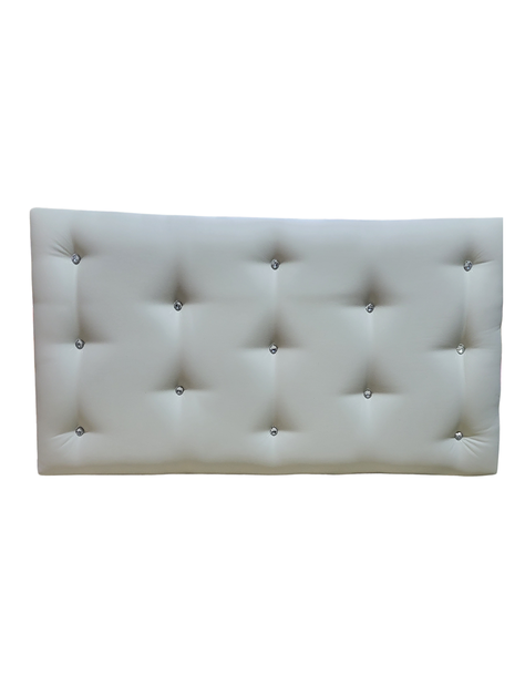 Respaldo 1.5 Plazas Botón Diamante Mantequilla Eco Cuero Rimar-1