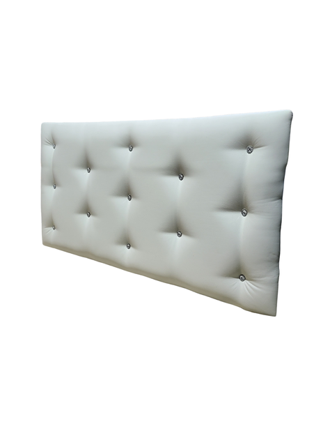 Respaldo 1.5 Plazas Botón Diamante Mantequilla Eco Cuero Rimar-3