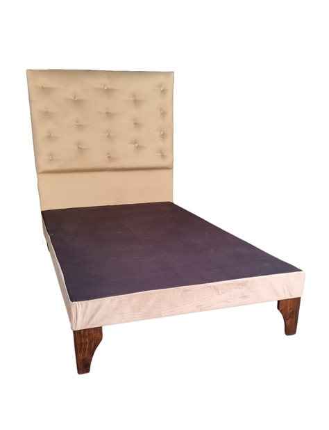 Base Europea 1plaza + Respaldo a Piso Beige-1
