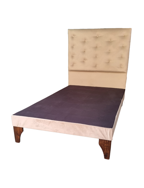 Base Europea 1plaza + Respaldo a Piso Beige-2