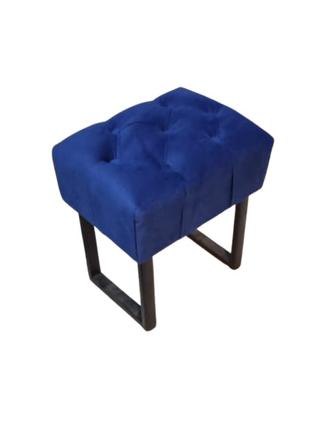 Banqueta Capitoné Azul Marino Felpa-1