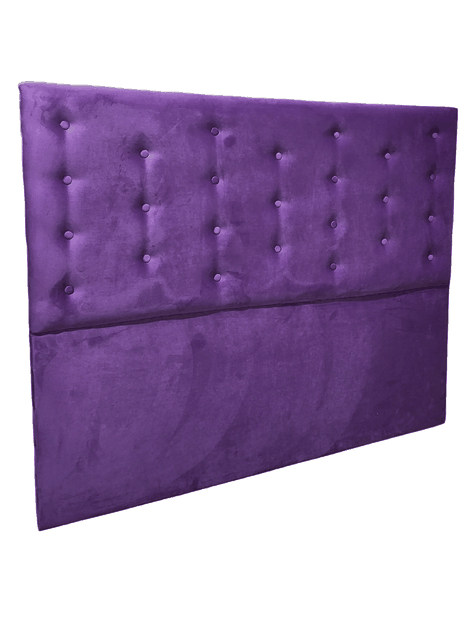 Respaldo Botoné Con Base 2P Morado Diamante Felpa-1
