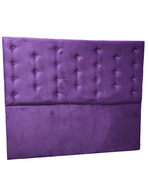 Respaldo Botoné Con Base 2P Morado Diamante Felpa-2