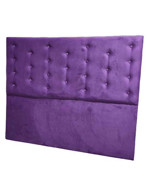 Respaldo Botoné Con Base 2P Morado Diamante Felpa-3