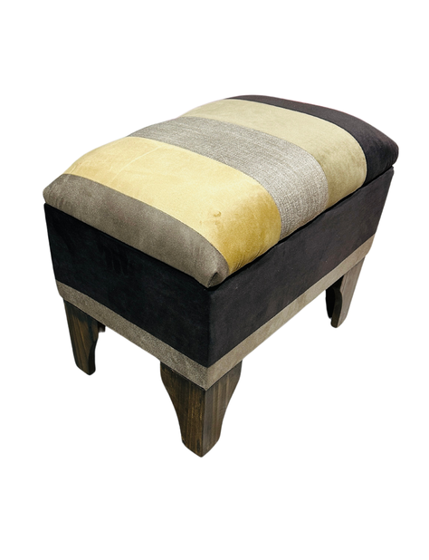 Banqueta Baúl Bicol Felpa 60x40x45x20 Rimar-4