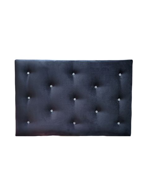 RESPALDO 1 PLAZA FELPA NEGRO BOTON DIAMANTE -1