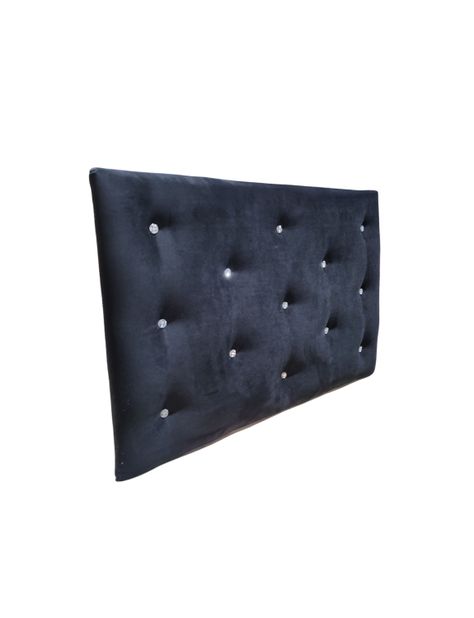 RESPALDO 1 PLAZA FELPA NEGRO BOTON DIAMANTE -2