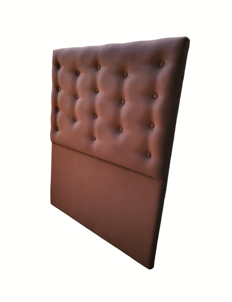 Respaldo 1.5 Plazas a Piso Botone Chocolate Felpa Rimar-2
