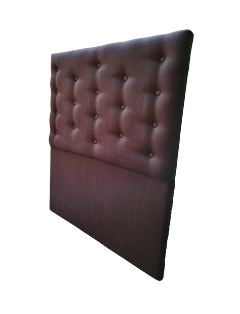 Respaldo 1.5 Plazas a Piso Botone Negro Lino Muebles Rimar-3