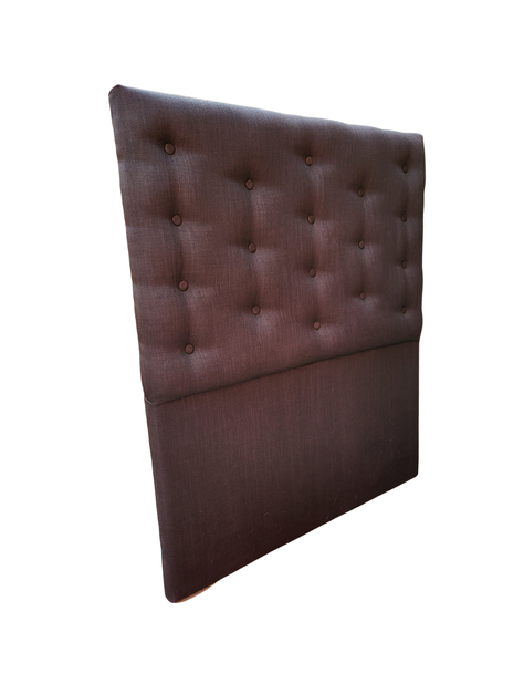 Respaldo 1.5 Plazas a Piso Botone Negro Lino Muebles Rimar-1