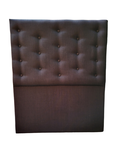Respaldo 1.5 Plazas a Piso Botone Negro Lino Muebles Rimar-0
