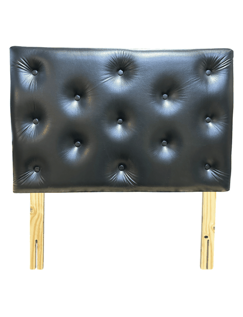 Respaldo 1 Plaza Negro Eco cuero Muebles Rimar-0