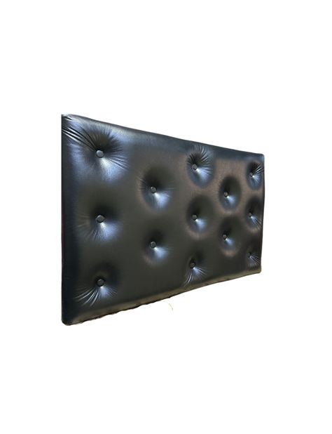 Respaldo 1 Plaza Negro Eco cuero Muebles Rimar-2