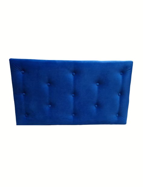 Respaldo 1.5 P Botone Azul Rey Felpa Muebles Rimar-0