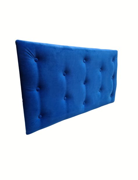 Respaldo 1.5 P Botone Azul Rey Felpa Muebles Rimar-1