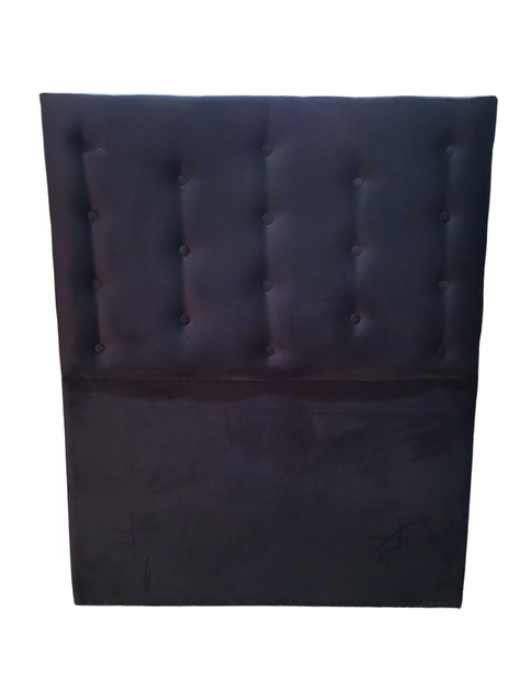 Respaldo 1 1/2 Negro Felpa Botone a piso Muebles Rimar-0