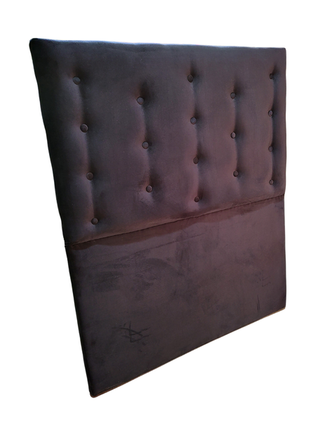 Respaldo 1 1/2 Negro Felpa Botone a piso Muebles Rimar-1
