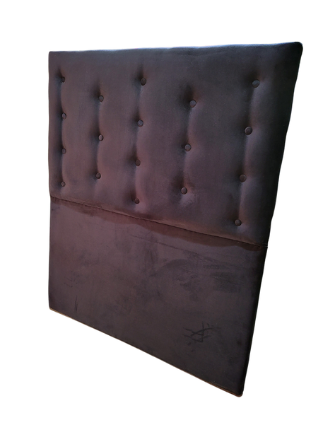 Respaldo 1 1/2 Negro Felpa Botone a piso Muebles Rimar-2