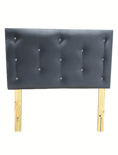 Respaldo 1.5 P Boton Diamante Gris Felpa Muebles Rimar-0
