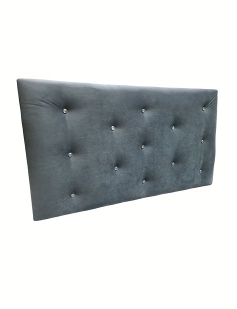 Respaldo 1.5 P Boton Diamante Gris Felpa Muebles Rimar-2