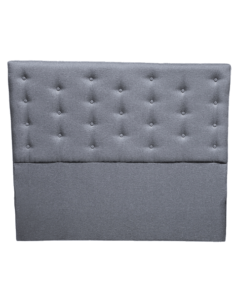 Respaldo Botoné Con Base 2P Lino Gris Claro-2