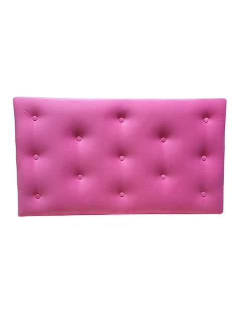 Respaldo 1.5 P Botone Rosado Felpa Muebles Rimar-0
