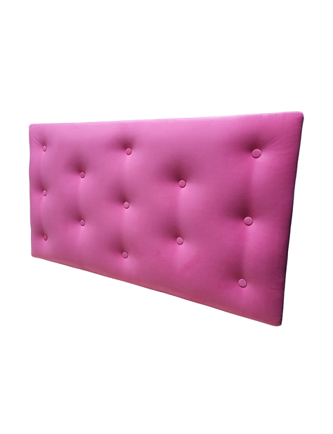 Respaldo 1.5 P Botone Rosado Felpa Muebles Rimar-3