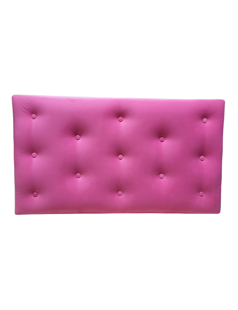 Respaldo 1.5 P Botone Rosado Felpa Muebles Rimar-2