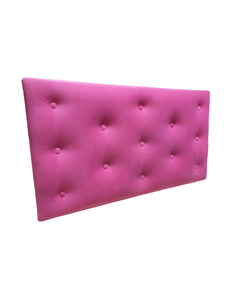 Respaldo 1.5 P Botone Rosado Felpa Muebles Rimar-1
