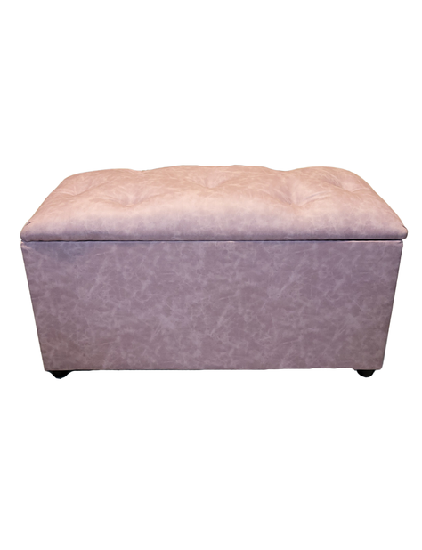 Baul Botone XL Palo Rosa Eco Cuero 95X40X50X40 Rimar-0