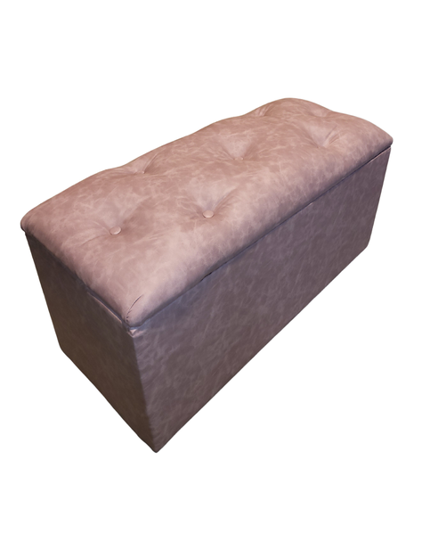 Baul Botone XL Palo Rosa Eco Cuero 95X40X50X40 Rimar-1