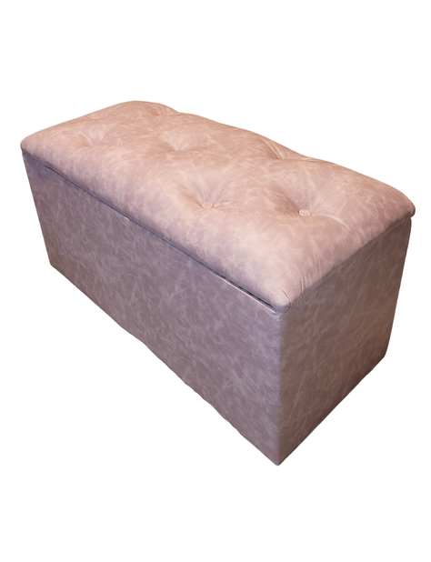 Baul Botone XL Palo Rosa Eco Cuero 95X40X50X40 Rimar-2