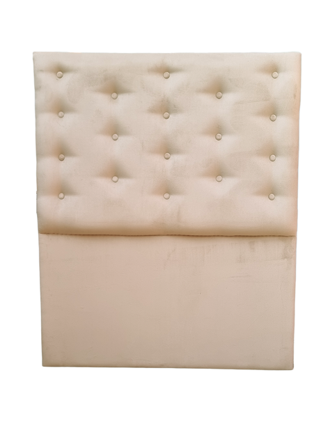 Cama 1.5P Respaldo a Piso Beige + Colchón -3