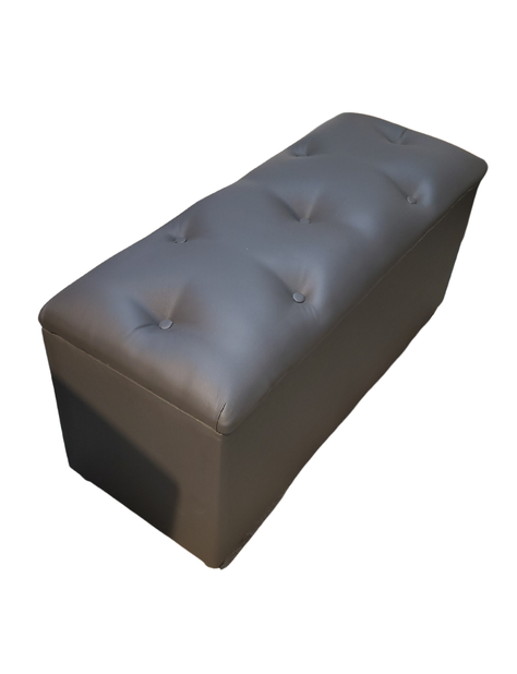 Baul Botone XL Gris Eco Cuero 105X40X50X40 Rimar-1
