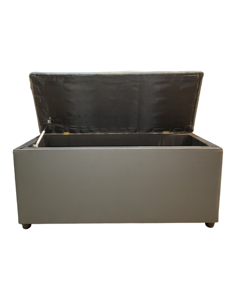 Baul Botone XL Gris Eco Cuero 105X40X50X40 Rimar-5