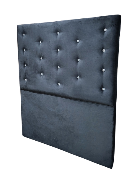 Respaldo 1 1/2 Negro Felpa Botón Diamante a piso Muebles Rimar-2