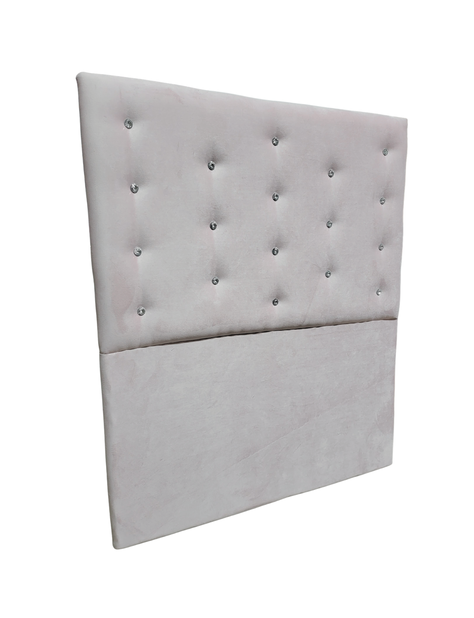 Respaldo 1 Plaza Crudo Felpa Botón Diamante a piso Muebles Rimar-1