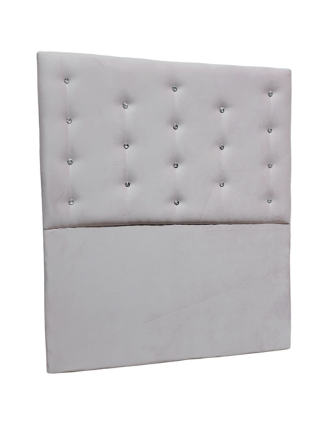 Respaldo 1 Plaza Crudo Felpa Botón Diamante a piso Muebles Rimar-3
